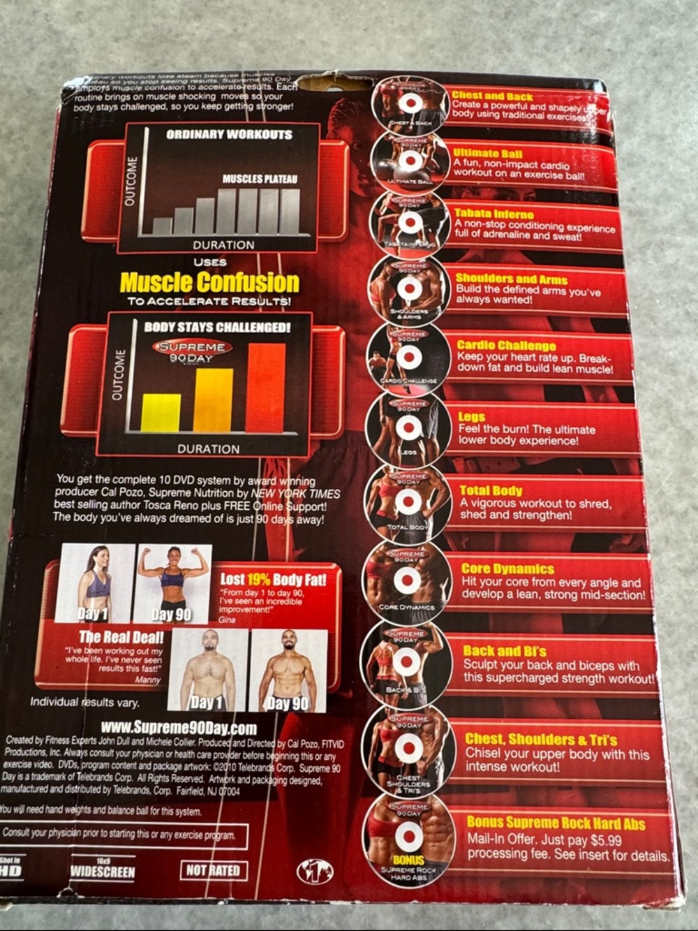 Get Ripped In 90 Day 10-DVD Fitness Set -  NEW - Picture 2 of 2